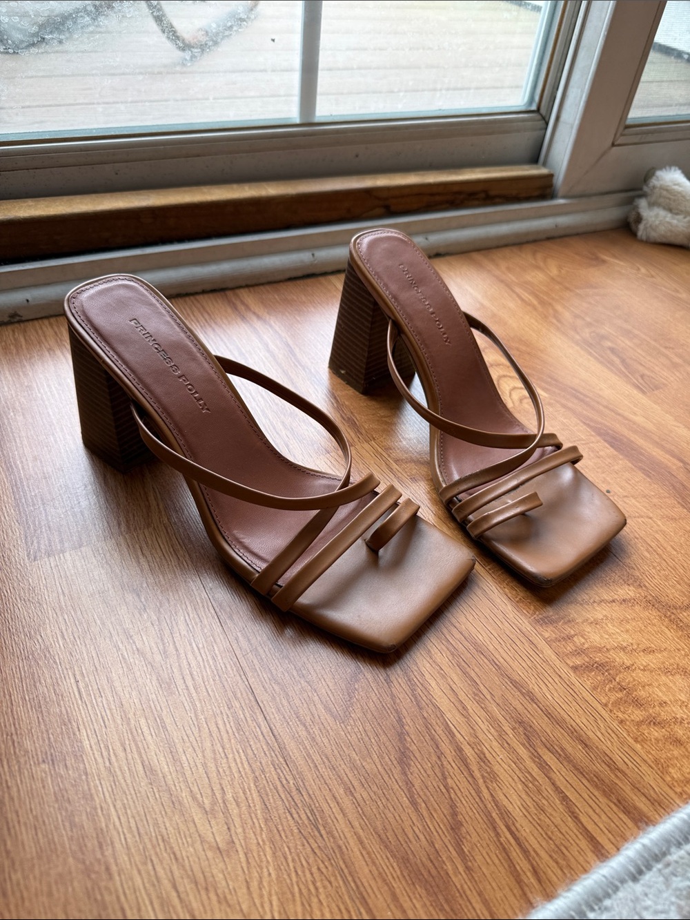 Princess Polly Brown Strappy Block Heel Sandals